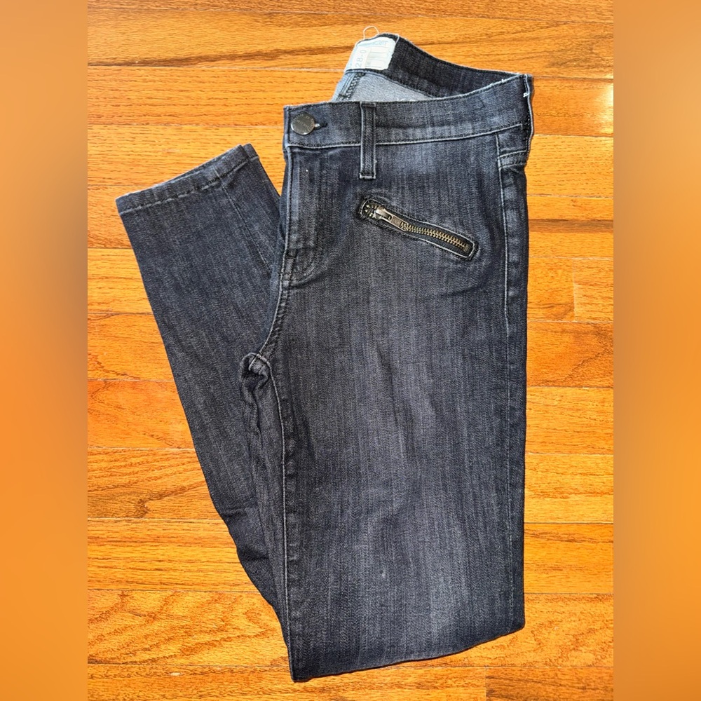 Current/Elliott Women’s Charcoal Skinny Zip-Pocket Jeans